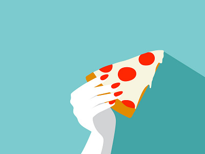Always Pizza graphic design illustration pizza shadows slice