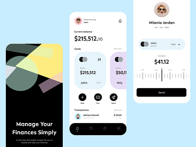 Finance app - Mobile app banking blog bw credit card crypto dashboard design finance financial app fintech investment minimal mobile app mobile design ui user interface ux