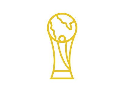 World Cup design gold icon logo white yellow