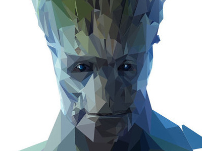 Groot blue comic green movie poster