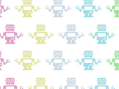 Roborobbie blue design green pink robot