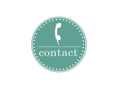 Contact blue button contact design green