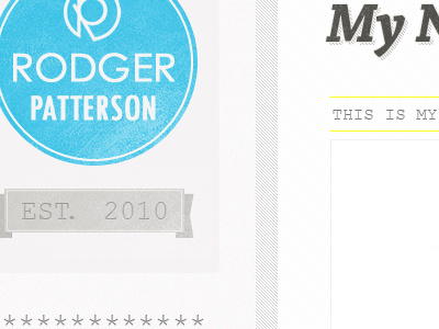 myblog blue design grey logo typography yellow