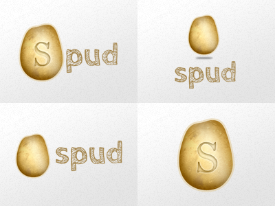 Spud Logo Options beige brown logo option spud yellow