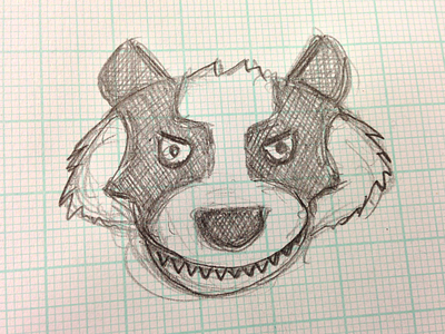 The Badger (sketch) badger illustration pencil rough