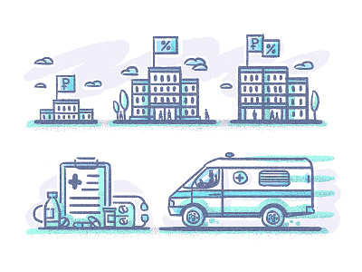 Sketches for infographics №3 ambulance draw drug hospital icons illustration infographic medicine sketch