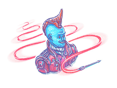 Yondu (Guardians of the Galaxy 2) arrow avatar character draw guardians of the galaxy illustration infographic sketch yondu