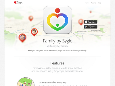 Family by Sygic button desktop ecommerce grid process search sign in ui user experience user interface ux