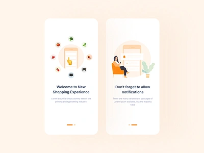 Shopping Onboarding UI illustrator onboarding onboarding illustration onboarding screen splash ui