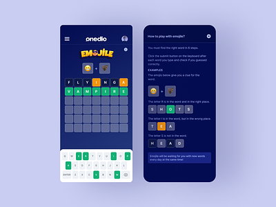 Emojile | Next Generation Wordle! app game mobile ux uı wordle