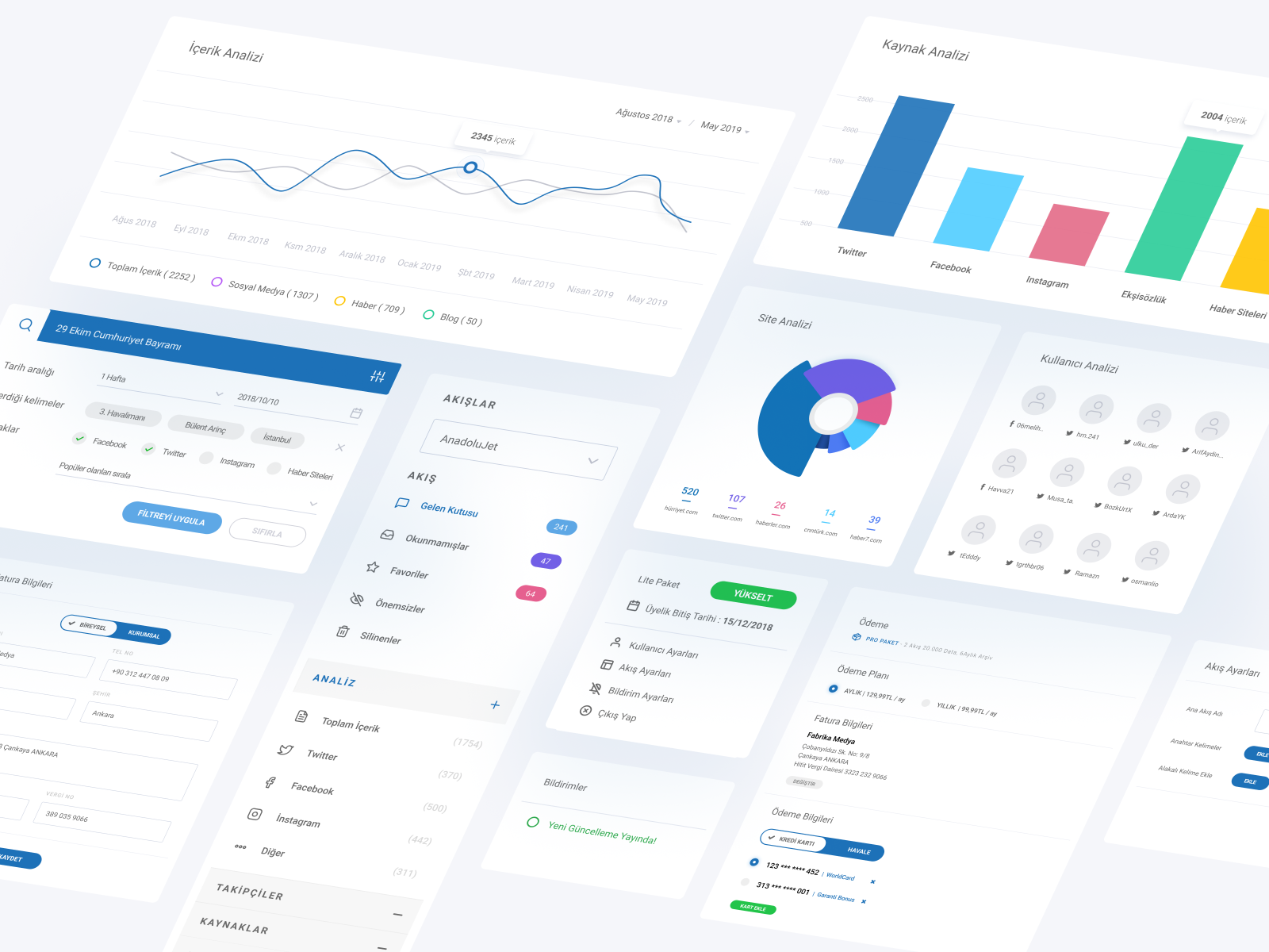 Telescope App Dashboard Elements by Burak on Dribbble