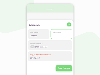 Form Elements app contact field form input mobile ui