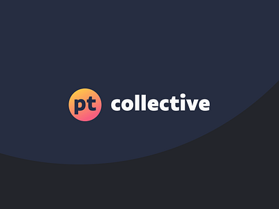 "The Collective" brand for PT Studio branding circle design gradient logo typography