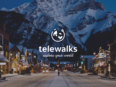 Telewalks Postcard branding design logo sketch app typography