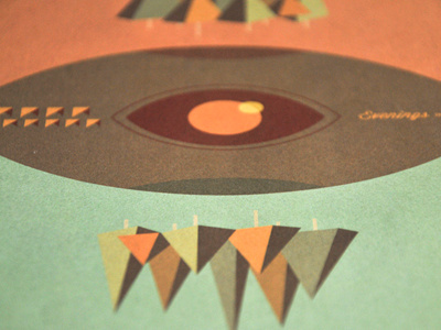 In the sun design fold music packaging poster stitch