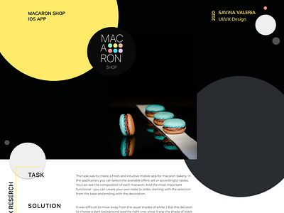 Mobile APP Macaron - User Interface Design