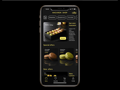 App interactions when creating macarons app food freelance freelancer macaron shop macaron shop app mobile app mobile app design mobile design mobile uiux