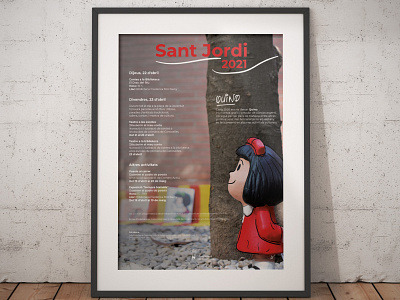Poster Sant Jordi 2021 culture design mafalda poster poster art poster design