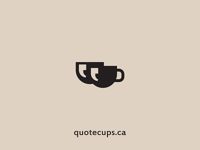 Quote cups logo cup logo quote logo