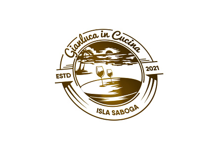 Seabeach Restaurant logo design illustration logo logo design t shirt design