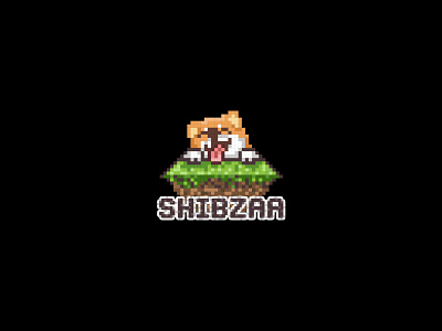 Shibzaa Gaming Pixel art logo branding company logo design illustration logo logo design