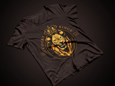 Lion Head Logo and T-shirt design