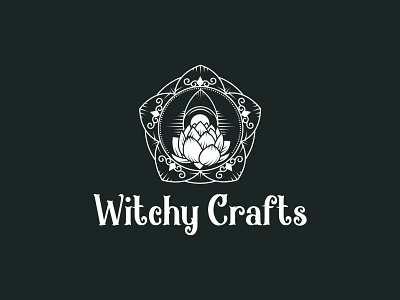 Witchy Crafts logo branding company logo design illustration logo logo design