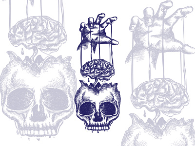Skull Hand Sketch Art art hand sketch skull