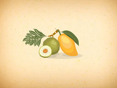 Breadfruit & Mango illustration illustration