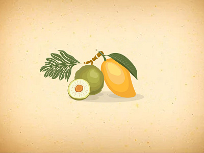 Breadfruit & Mango illustration