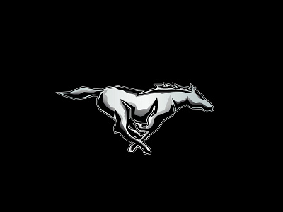 Mustang Running branding company logo design illustration logo logo design
