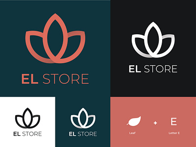 EL STORE Logo accessories branding design flat illustration illustrator jewelry jewelry logo jewelry shop logo logo design minimal vector