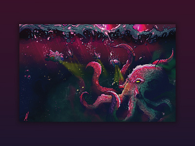 Kraken art attack character design cthulhu design discovery gigantic illustration ipad ipadpro monster octopus poster art procreate sea sea creature underwater