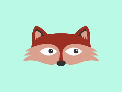 Fox animal character cute flat fox illustration vector