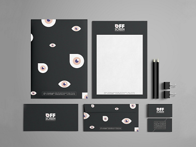 Off Screen Pictures Stationary Design brand identity branding stationary stationary design stationary mockup visual identity