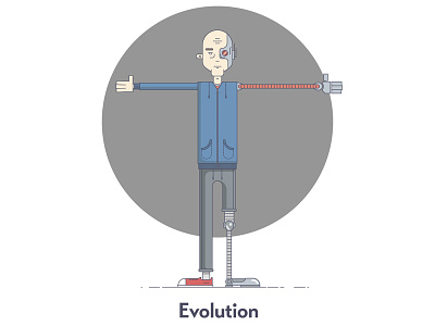 Cyborg Dribbble cyborg evolution human illustration illustrator prosthesis