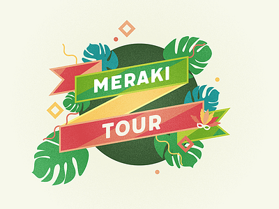Meraki Tour carnaval circle confetti festival festive ribbon tropical