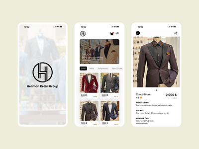 Hellman Retail Group | Luxurious Fashion Shop For Men app ui uiux
