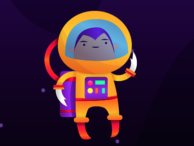 Astronaut by Vania Bachur on Dribbble