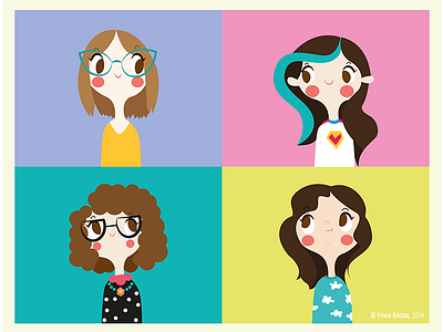 Friends character design cute friends illustration kawaii pink