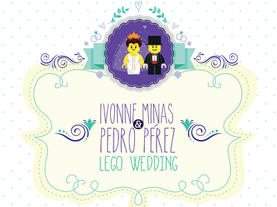 Wedding invitation geek geeky lego love nerd party wedding