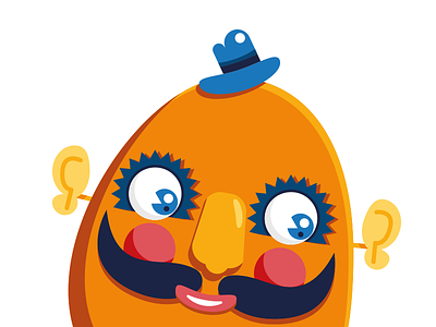 Mr Potato head character illustration cute kawaii potato retro suupergirl toy vania bachur