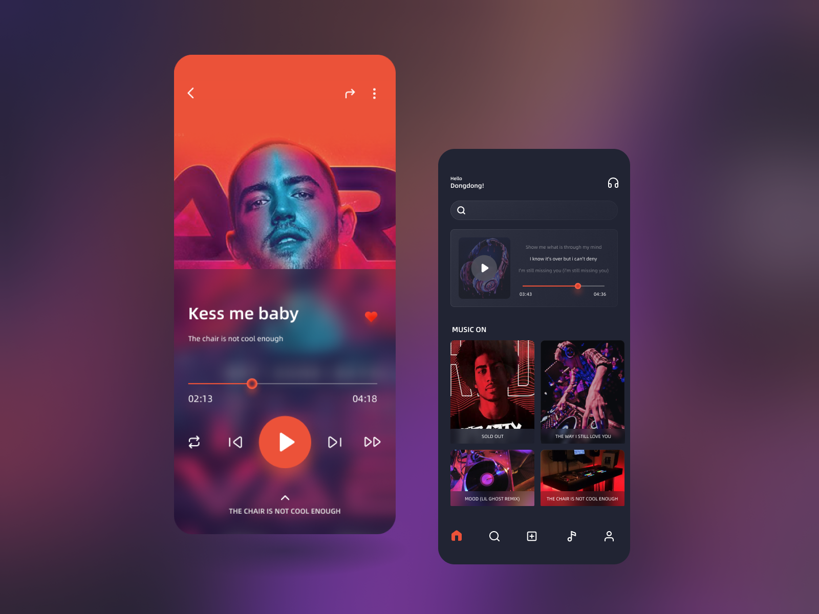 Music User Interface by dongdong on Dribbble