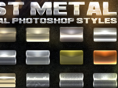 30 Best Metal Photoshop Styles [BUNDLE]