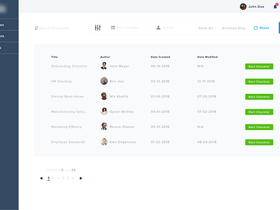 Checklist Dashboard by Nathan Alspaugh on Dribbble