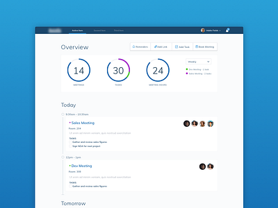 Meeting Timeline Dashboard