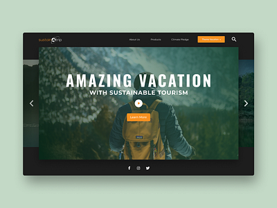 Website Design | Travel Vacation adventure dark design inspiration modern travel travel website web design website design