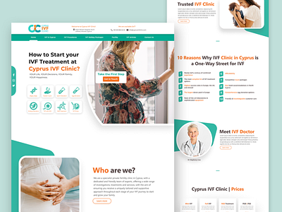 Website Landing Page Design - IVF Clinic clinic health landing page medical modern website design website inspiration