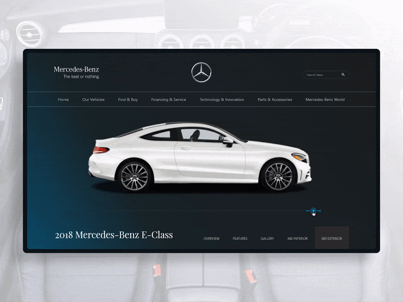 Mercedes Benz Website - UI Exploration Car