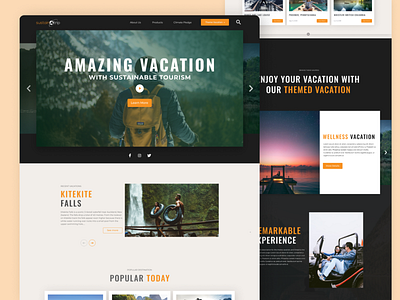 Trip Vacation Website Design dark ui inspiration modern trip ui design ui inspiration vacation web design website design website inspiration